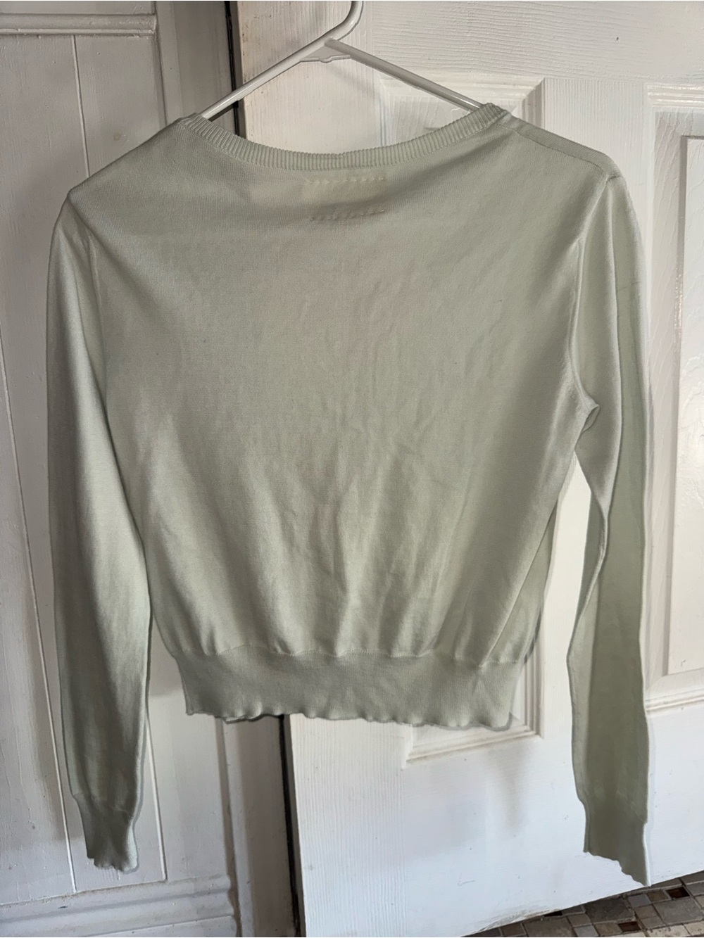 Lars Andersson Organic Cotton Long Sleeve Crewneck Cardigan Size XS Light Blue - Picture 6 of 6